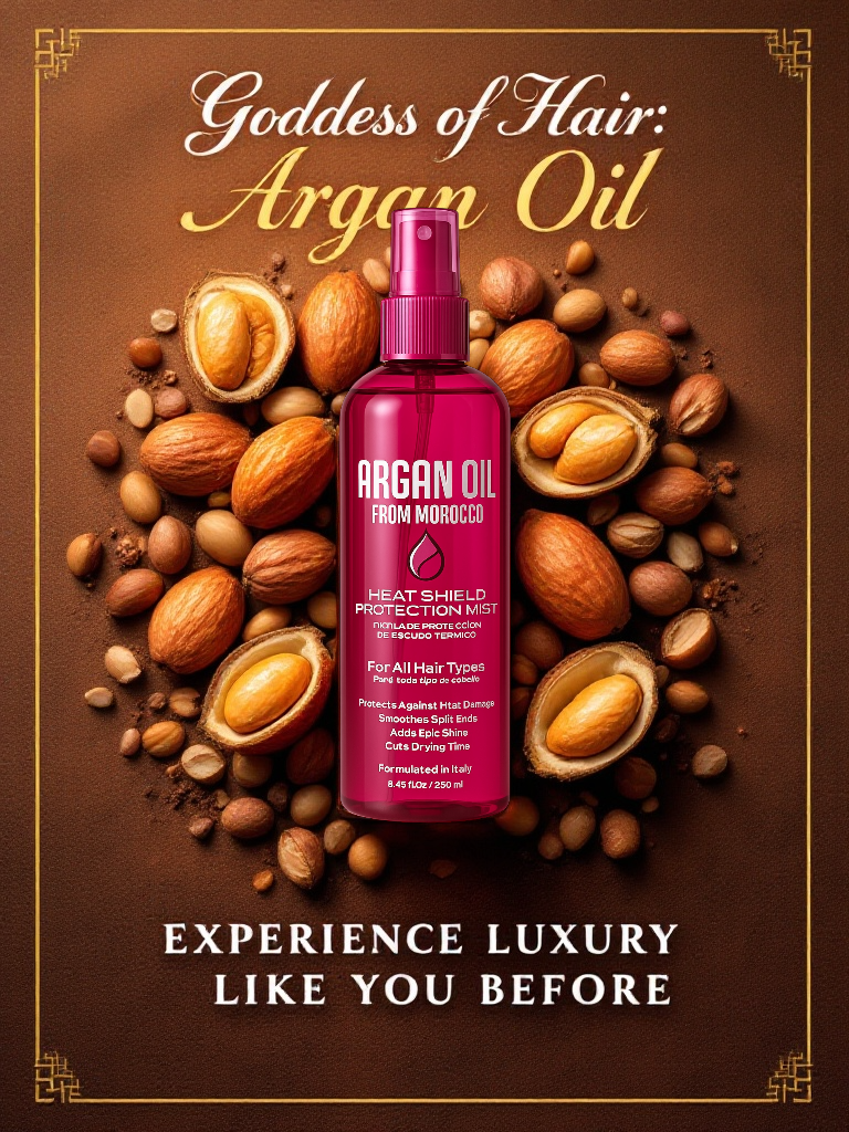 Argan Oil From Morocco Protection Mist Hair Heat Damage Shield Spray 8.45fl.oz 250ml