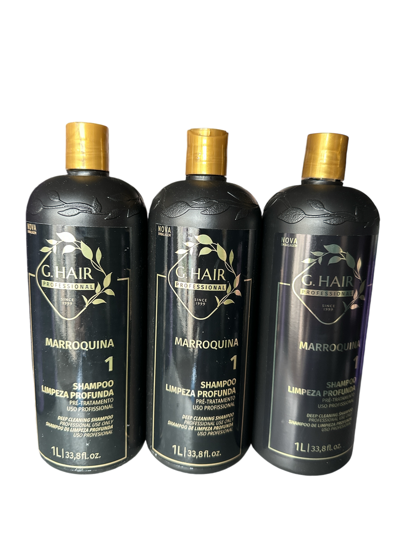 INOAR G HAIR MOROCCAN ANTI RESIDUE SHAMPOO 3 X 1000ml/34fl.oz.