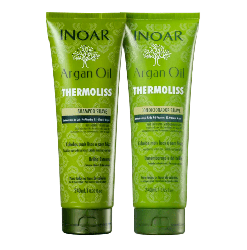 Inoar Argan Oil Thermoliss Soft Shampoo and Conditioner Kit 240ml - Keratinbeauty